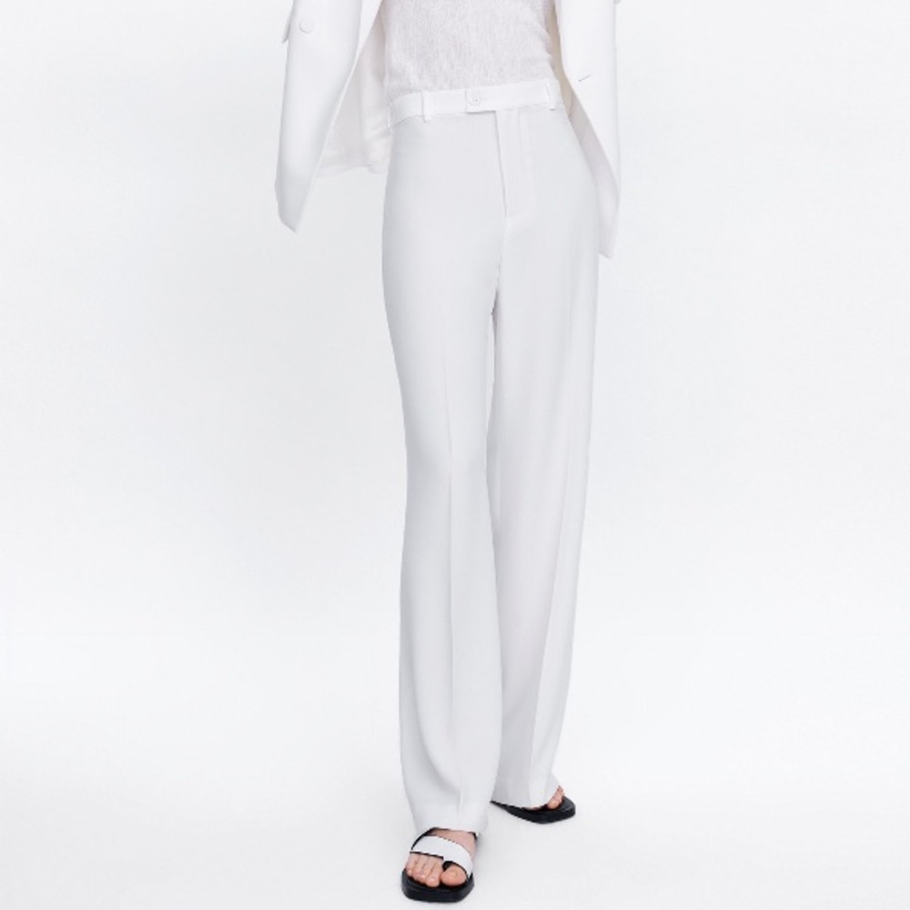 Zara Flowy Wide Leg Trousers Pants NWT